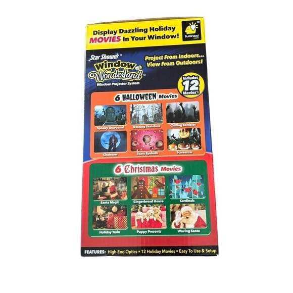 Star Shower Window Wonderland Window Projector 12 Holiday Movies Christmas Show - Picture 3 of 5